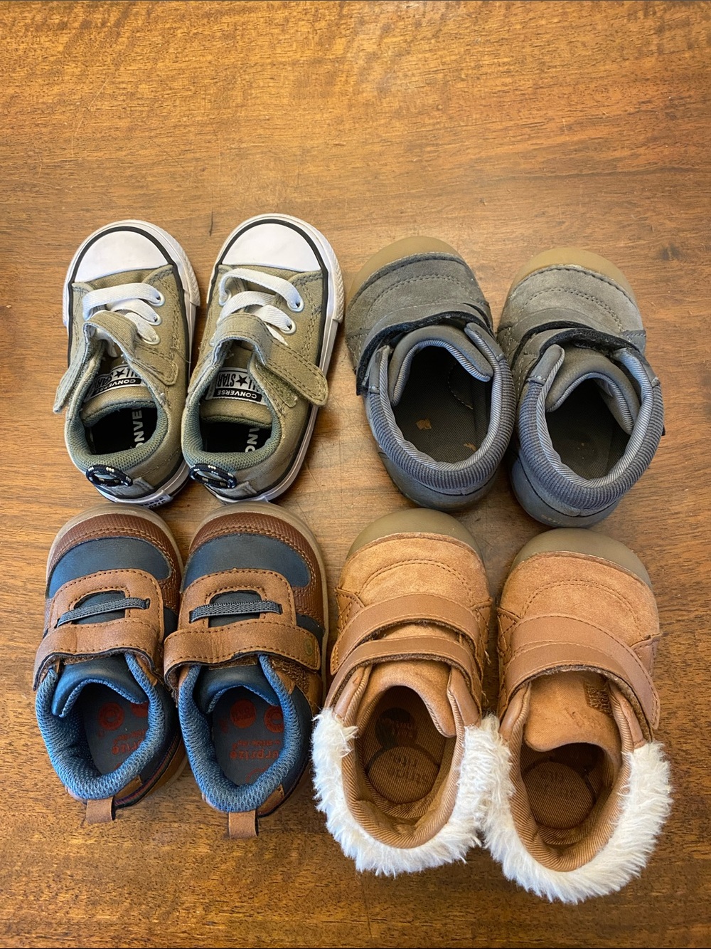 Baby Boy Shoe Bundle Stride Rite and Converse Bundle Sizes 4, 4.5, 5